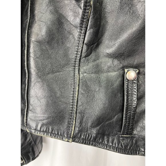 Vintage 70’s Cycle Champ Harley Davidson AMF Leather Jacket, Size 38R - Picture 10 of 14